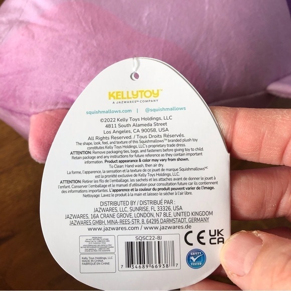 Squishmallows Stasia the Purple Sea Cow in 8" - Picture 7 of 7